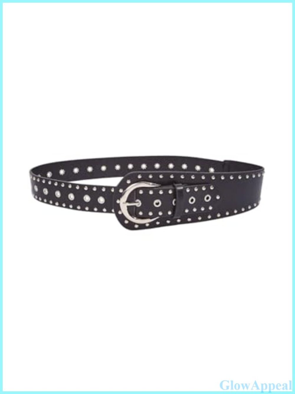 PU Leather Studded Western Belt Wide Waist Y2K Goth